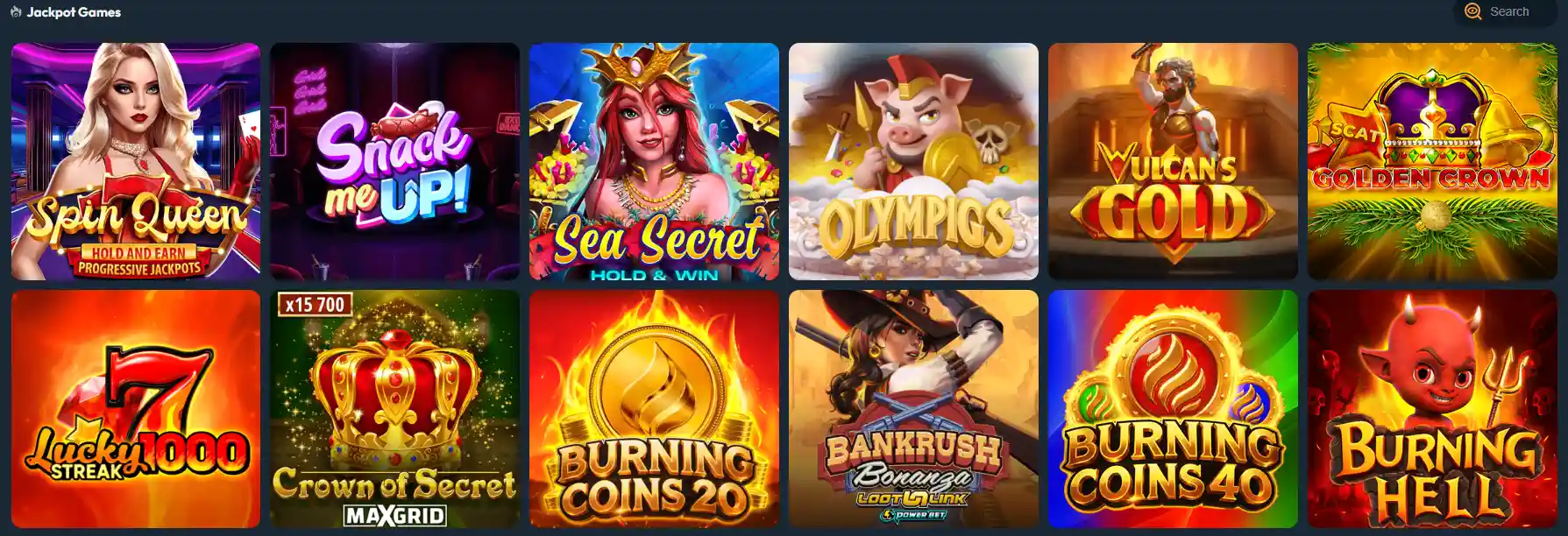Jackpot games at Slotorado Casino