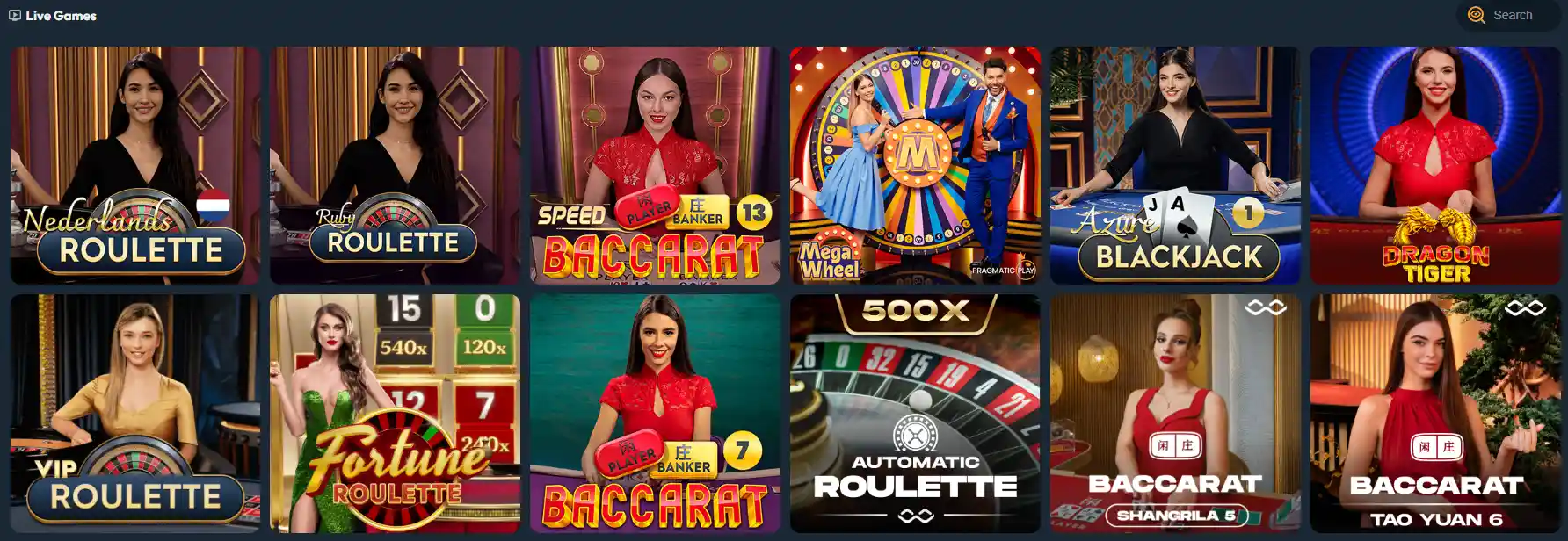 Live casino games at Slotorado Casino