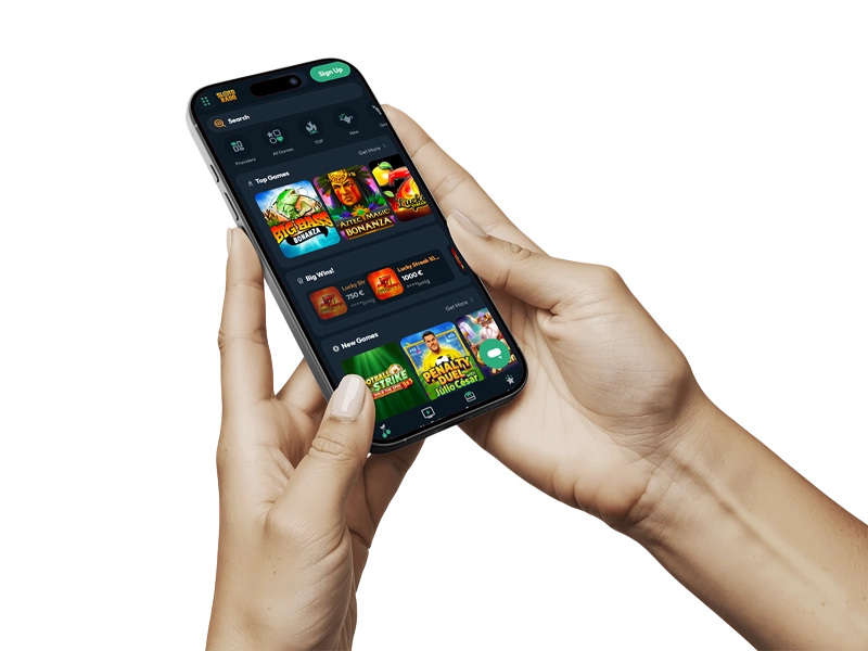 Mobile version of Slotorado Casino on a smartphone