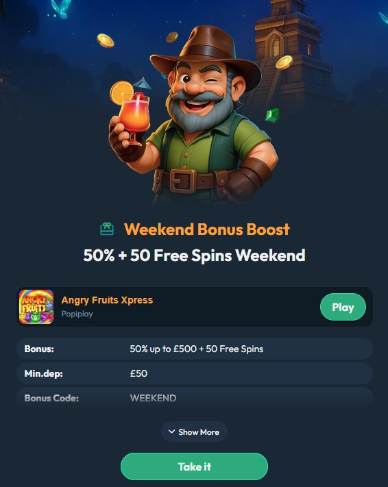 Weekend Bonus Boost at Slotorado Casino